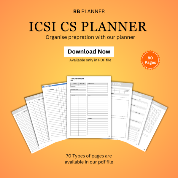 ICSI CS Planner (CSEET+CS Excutive+CS Professional)