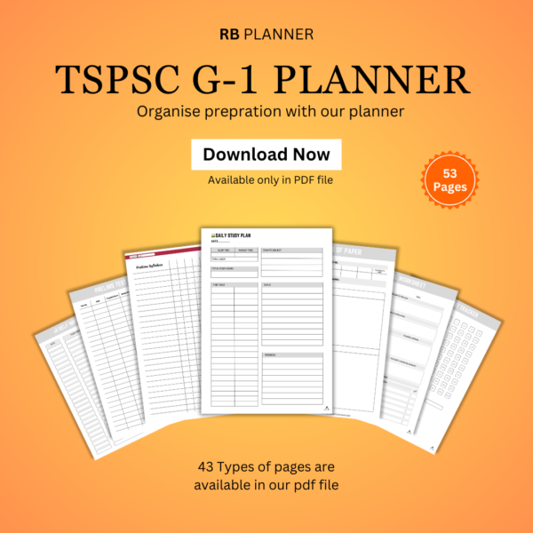 TSPSC G-1 Planner (Telangana State)